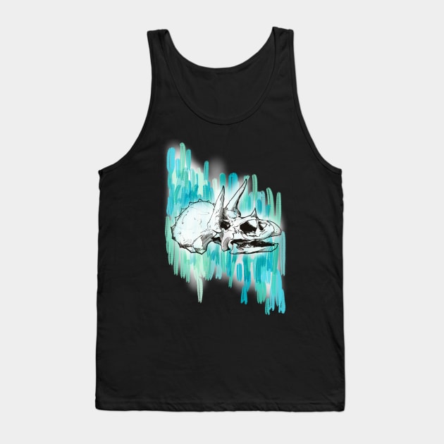 Triceratops Dinosaur Skull Tank Top by Amy x Morgan Illustrations